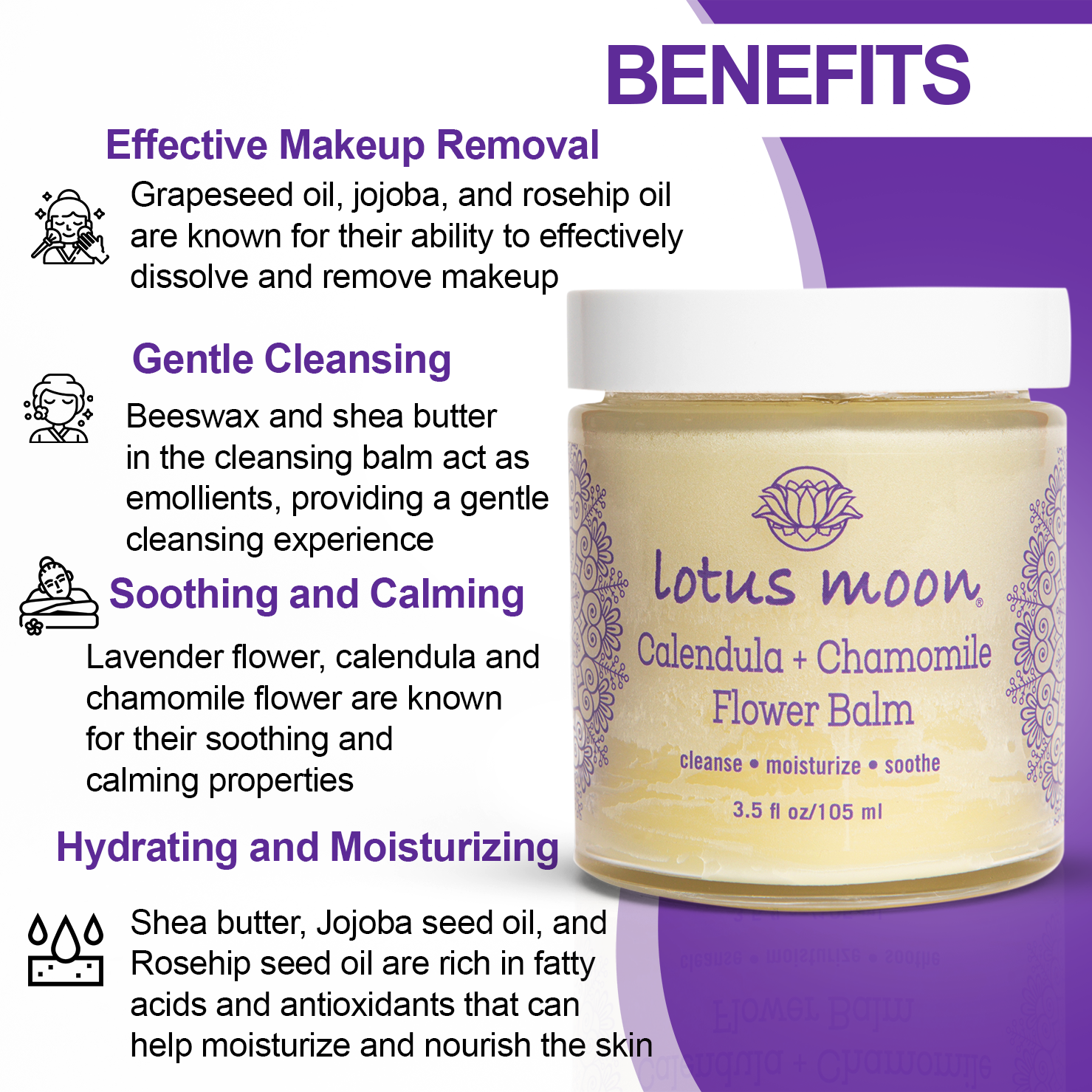 lotus flower seed benefits Calendula + Chamomile Flower Balm — Lotus Moon Skin Care