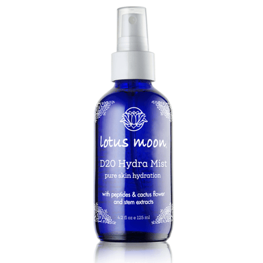revitalize a dry and dehydrated complexion throughout the day with Lotus Moon's Hydrating Mist. D20 Heavy Water