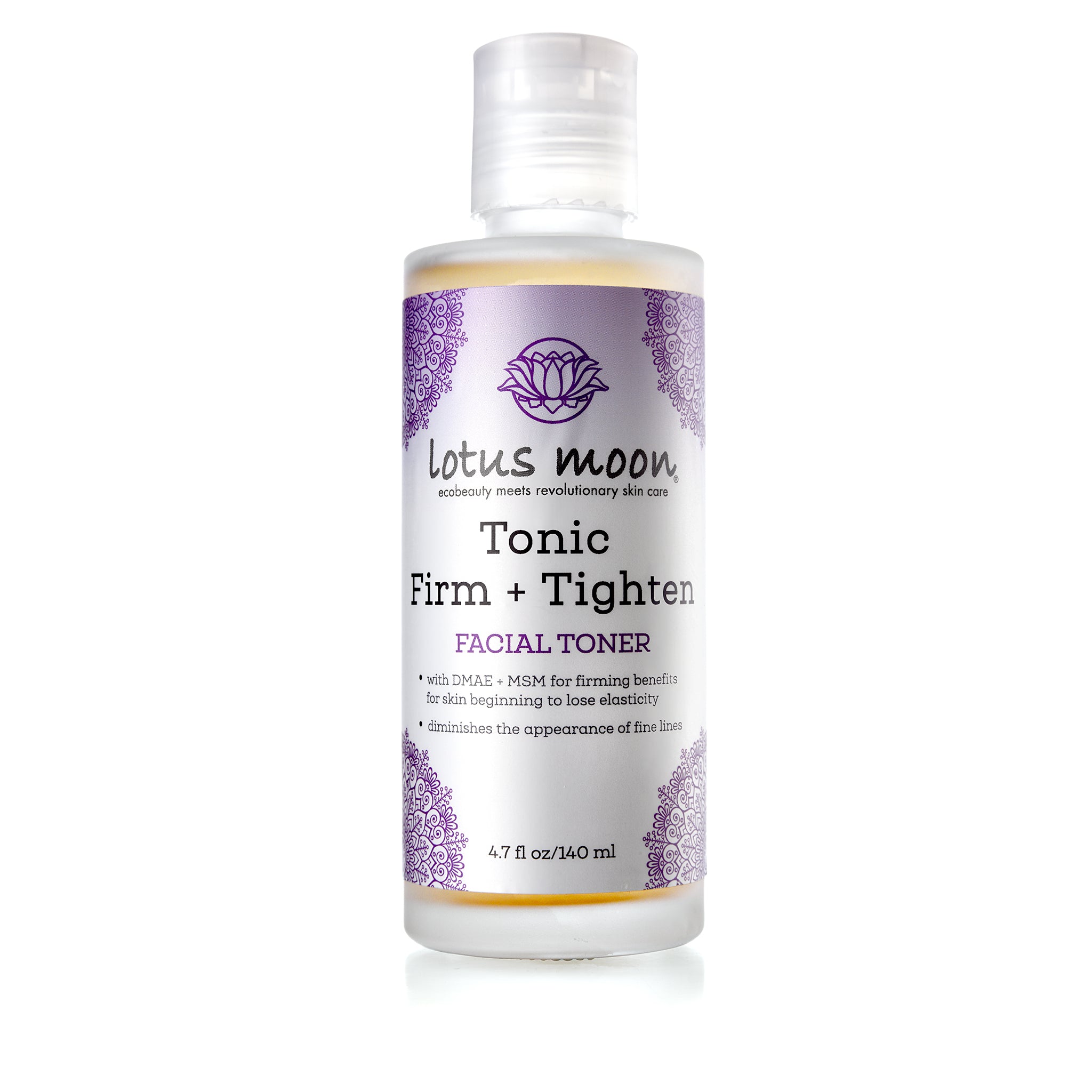 Facial toner for firming and tightening the skin. Contains DMAE.